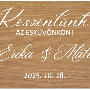 Matrica, esküvői köszöntőtábla - DIY, Esküvő, Dekoráció, Tábla & Jelzés, , MESKA