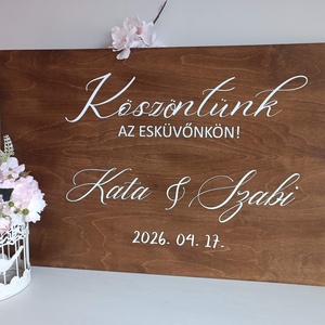 Esküvői köszöntőtábla, üdvözlőtábla - Meska.hu