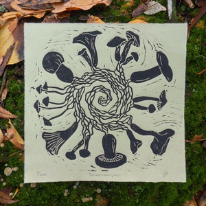 Boszorkánykör - linómetszet - művészet - grafika & illusztráció - művészi nyomat - Meska.hu