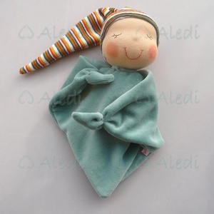 Mini rongyi baba- zöld -  - Meska.hu