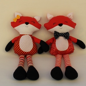 Róka lány rongybaba - játék & sport - plüssállat & játékfigura - róka - Meska.hu