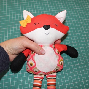 Róka lány rongybaba - játék & sport - plüssállat & játékfigura - róka - Meska.hu