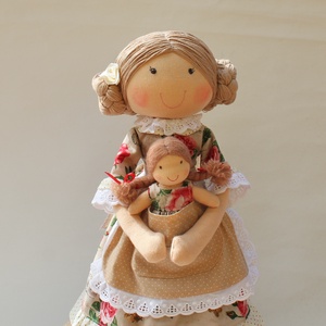 Anya és kislánya babapáros - otthon & életmód - dekoráció - dísztárgy - Meska.hu