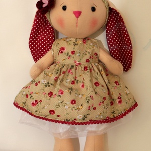 Textil nyuszi baba leírás, szabásminta, DIY (Csináld magad), Szabásminta, útmutató, Szabásminta, Baba-és bábkészítés, Varrás, MESKA
