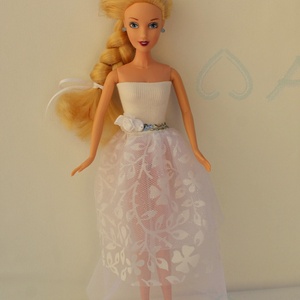 Barbie baba menyasszony ruha - játék & sport - baba & babaház - barbie ruhák - Meska.hu