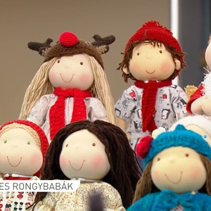 Karácsonyi, Rudolf sapkás Waldorf baba - játék & sport - baba & babaház - öltöztethető baba - Meska.hu
