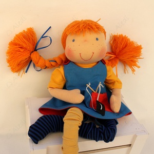 Harisnyás Pippi Waldorf baba - Meska.hu