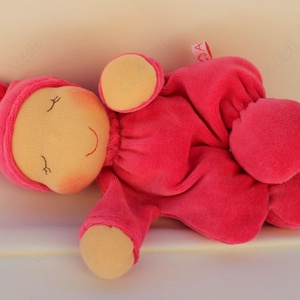 Plüss bébi baba - pink - játék & sport - baba & babaház - baba - Meska.hu