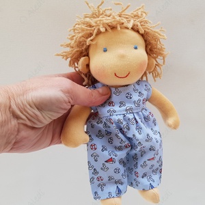 Kis Waldorf baba - szőke hajú fiú - játék & sport - baba & babaház - öltöztethető baba - Meska.hu