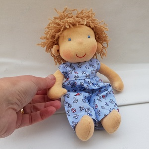 Kis Waldorf baba - szőke hajú fiú - játék & sport - baba & babaház - öltöztethető baba - Meska.hu