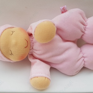 Plüss bébi baba - világos rózsaszín, Játék & Sport, Baba & babaház, Baba, Baba-és bábkészítés, Varrás, MESKA