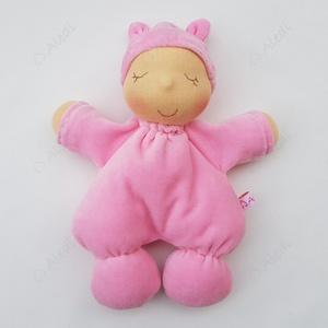 Plüss bébi baba - sötét rózsaszín - játék & sport - baba & babaház - baba - Meska.hu