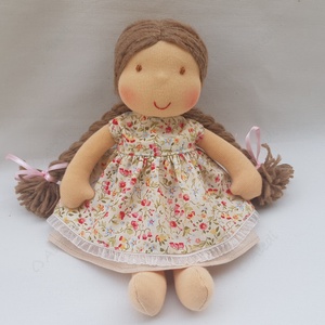 Kis Waldorf baba - barna, Játék & Sport, Baba & babaház, Öltöztethető baba, Baba-és bábkészítés, Varrás, MESKA