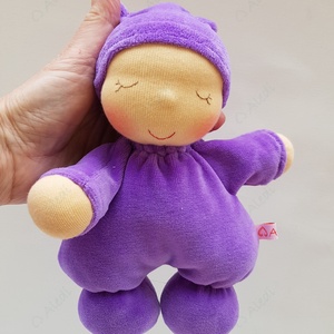 Plüss bébi baba - lila - játék & sport - baba & babaház - baba - Meska.hu