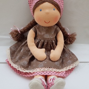 Waldorf baba - barna ruhás - Meska.hu