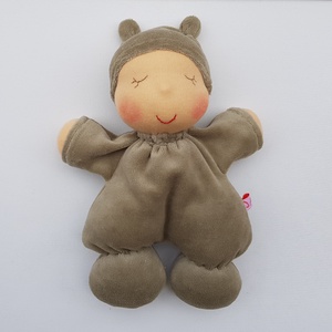 Plüss bébi baba - mohazöld - Meska.hu