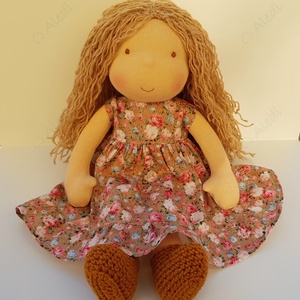 Waldorf baba - kardigános - játék & sport - baba & babaház - öltöztethető baba - Meska.hu