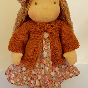 Waldorf baba - kardigános - játék & sport - baba & babaház - öltöztethető baba - Meska.hu