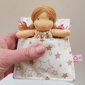 Apró Waldorf baba hálózsákkal - csillagos - játék & sport - baba & babaház - baba - Meska.hu