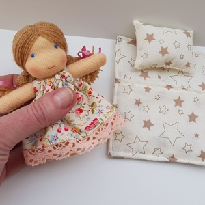 Apró Waldorf baba hálózsákkal - csillagos, Játék & Sport, Baba & babaház, Baba, , MESKA