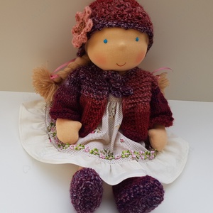 Waldorf baba - Bíborka - játék & sport - baba & babaház - öltöztethető baba - Meska.hu