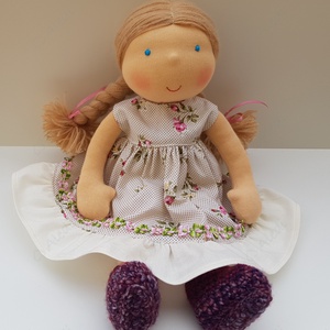 Waldorf baba - Bíborka - játék & sport - baba & babaház - öltöztethető baba - Meska.hu