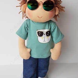 Napszemüveges Waldorf fiú baba - játék & sport - baba & babaház - öltöztethető baba - Meska.hu