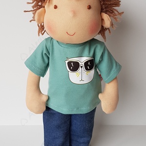 Napszemüveges Waldorf fiú baba - játék & sport - baba & babaház - öltöztethető baba - Meska.hu