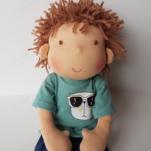 Napszemüveges Waldorf fiú baba - Meska.hu