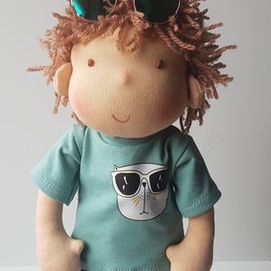 Napszemüveges Waldorf fiú baba - Meska.hu