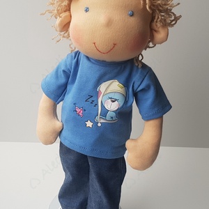 Szőke Waldorf fiú baba - játék & sport - baba & babaház - öltöztethető baba - Meska.hu