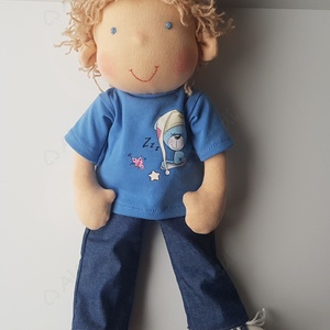 Szőke Waldorf fiú baba - játék & sport - baba & babaház - öltöztethető baba - Meska.hu