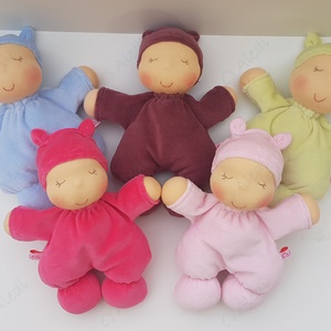 Plüss bébi baba - rózsaszín - játék & sport - baba & babaház - baba - Meska.hu