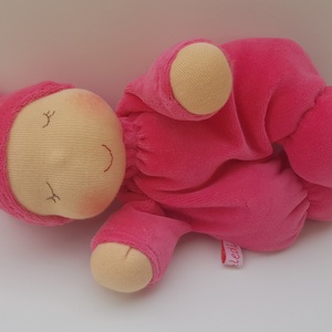 Plüss bébi baba - pink - játék & sport - baba & babaház - baba - Meska.hu