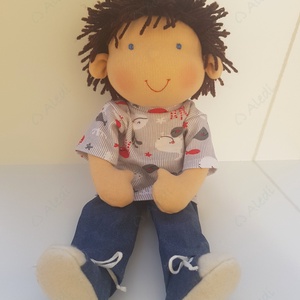 Barna hajú Waldorf fiú baba, Játék & Sport, Baba & babaház, Öltöztethető baba, Baba-és bábkészítés, Varrás, MESKA