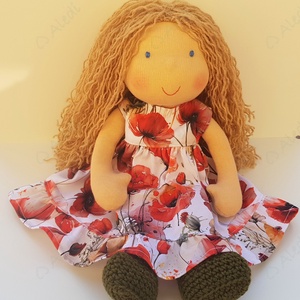 Waldorf baba - pipacsos - játék & sport - baba & babaház - öltöztethető baba - Meska.hu