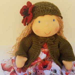 Waldorf baba - pipacsos - Meska.hu