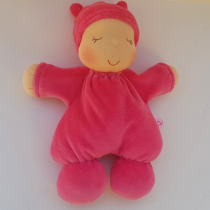 Plüss bébi baba - pink - játék & sport - baba & babaház - baba - Meska.hu