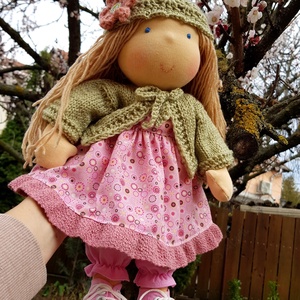 Waldorf baba - rózsaszín - játék & sport - baba & babaház - öltöztethető baba - Meska.hu