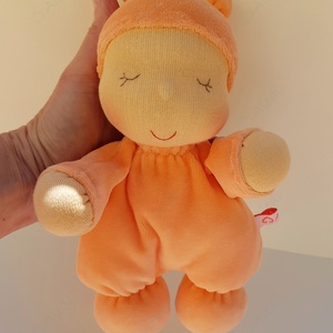 Plüss bébi baba - narancs - játék & sport - baba & babaház - baba - Meska.hu