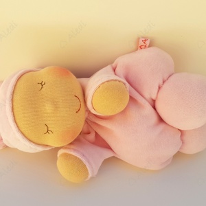 Plüss bébi baba - rózsaszín - Meska.hu