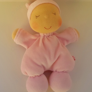 Plüss bébi baba - rózsaszín - játék & sport - baba & babaház - baba - Meska.hu