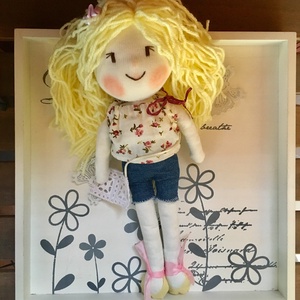 Fanni baba, kézműves baba, textilbaba, rongybaba, játékbaba -  - Meska.hu