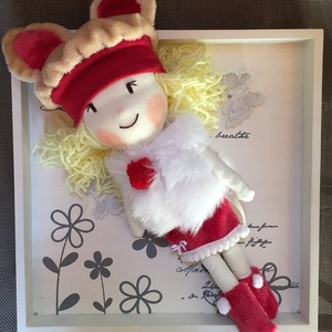 Kislány krampusz baba, kézműves baba, textilbaba, rongybaba - Meska.hu