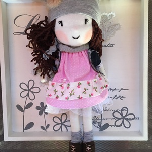 Liza a felfedező kislány baba, kézműves baba, textilbaba, rongybaba - Meska.hu