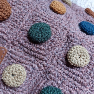 Gombóc gyapjútáska - táska & tok - kézitáska & válltáska - nagy pakolós táska - Meska.hu