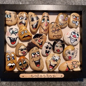 Osztálytalálkozó kavicskép, Otthon & Életmód, Dekoráció, Kép & Falikép, Kavics kép, Festett tárgyak, MESKA