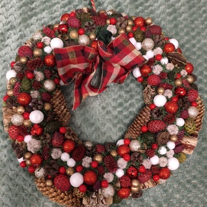 Adventi ajtódísz , Karácsony, Adventi díszek, Adventi ajtódísz, Virágkötés, MESKA