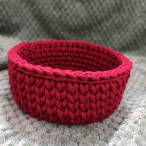 Horgolt kosár  - otthon & életmód - tárolás & rendszerezés - tárolókosár - Meska.hu