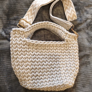 Horgolt kézi táska , Táska & Tok, Kézitáska & válltáska, Alkalmi táska, , MESKA